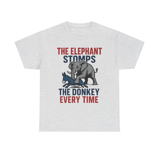 Elephant Stomps The Donkey Tee
